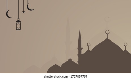 mosque background. islamic banner. suitable for islamic activities such as ramadan kareem, hajj, eid al-fitr and eid al-adha. vector illustration