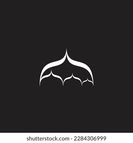 Mosque, background, ramadan geometric symbol simple logo vector