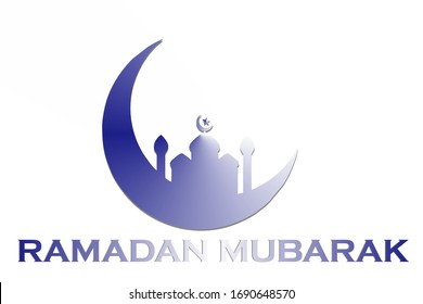 Mosque background symbol of Ramadan Kareem, Ramadan Mubarak Vector.