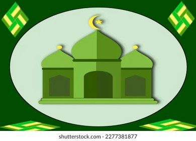 Mosque background vector with the concept of the month of Ramadan and Islamic holidays. Perfect for your background design.