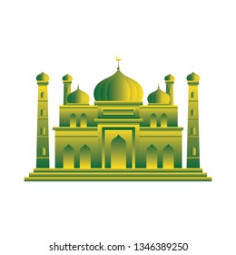 Mosque background vector for greeting card 