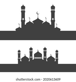 Vector de fondo de mezquita Plantilla de diseño de ilustración