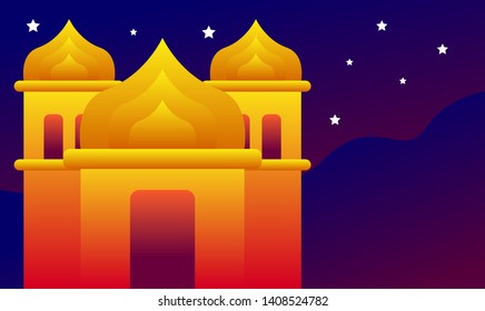 Mosque banner design. ramadan banner