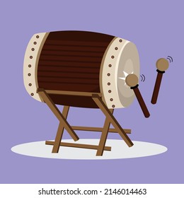Mosque Bedug or drum Is a percussion instrument used when prayer time arrives. Often also used during Eid Mubarok
