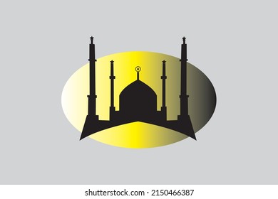 MOSQUE OF BLACK COLORS BACKGROUND GRADATION WALLPAPERS