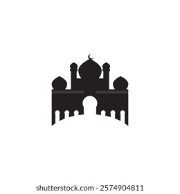 mosque in black and gray