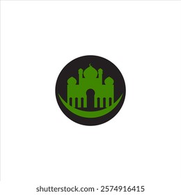 mosque in black and green