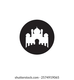 mosque in black and white