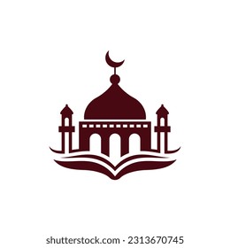 Mosque Book Logo Template Design Vector, Mosque Logo, Vector Islamic, Vector Logo Template