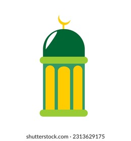 Mosque building design isolated with one color background suitable for Ramadan Kareem Template