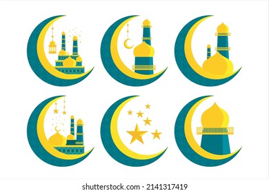 Mosque building. Happy Ramadan. Ramadan background. Islamic Festival. Beautiful mosque building vector illustration 