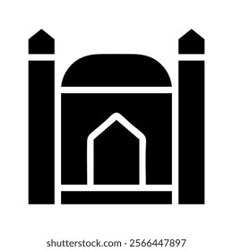 Mosque building icon. Concept of faith, prayer, and religion.