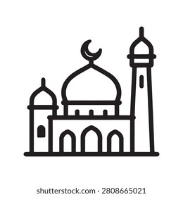 Mosque building icon design vector