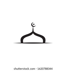 Mosque building icon logo design vector template illustration