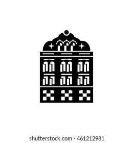 Mosque building icon in simple style on a white background