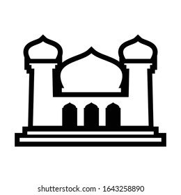 Mosque Building icon vector Illustration design template