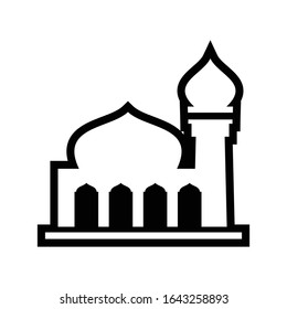 Mosque Building icon vector Illustration design template