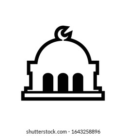 Mosque Building icon vector Illustration design template