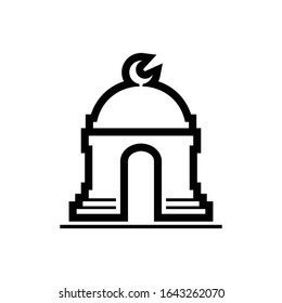 Mosque Building icon vector Illustration design template