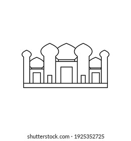 mosque building icon where Muslims worship. with a simple and modern design. suitable for web icons, mobile applications, design logos.
