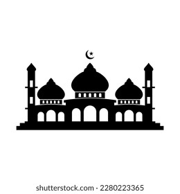 Mosque building illustration vector design