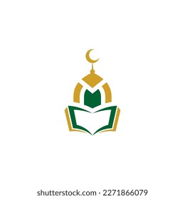 mosque building logo design mosque icon with color motif