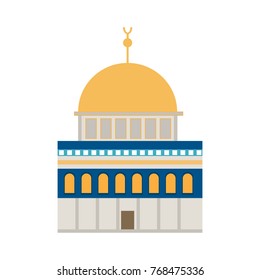 Mosque building on a white background, Vector illustration