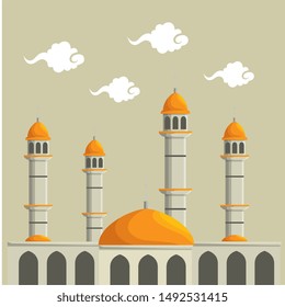 mosque building palace isolated icon
