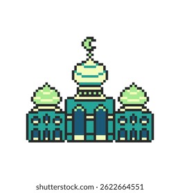 mosque building retro pixel art