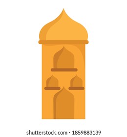 torre de construcción de mezquita cartografía ilustración vectorial icono diseño aislado