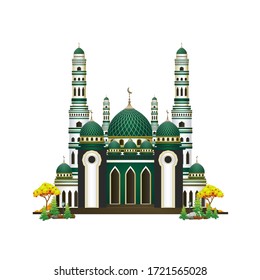 Vector islámico aislado de dibujos animados de mezquita