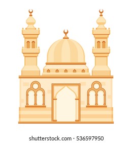Mosque cartoon vector isolated illustration 