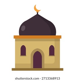 Mosque Clip Art illustrated and colored in vector