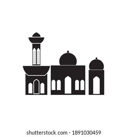 Moschee. Eine Kollektion von Moscheen mit verschiedenen Formen und Farben, geeignet für verschiedene Symbole, Logos und Illustrationen.