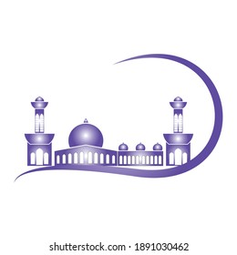 Mosque. A collection of images of mosques with various shapes and colors, suitable for various icons and logos and illustrations.