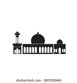 Mosque. A collection of images of mosques with various shapes and colors, suitable for various icons and logos and illustrations.