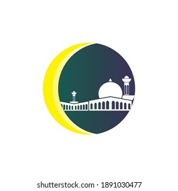 Mosque. A collection of images of mosques with various shapes and colors, suitable for various icons and logos and illustrations.