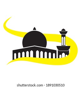 Mosque. A collection of images of mosques with various shapes and colors, suitable for various icons and logos and illustrations.