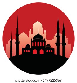 The Mosque is colors vector illustration