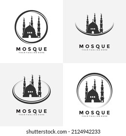 mosque concept silhouette vector illustration