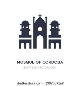 mosque of cordoba icon on white background. Simple element illustration from Buildings concept. mosque of cordoba icon symbol design.