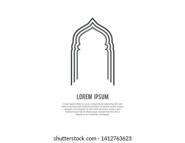 mosque corridor/door shape, simple illustration