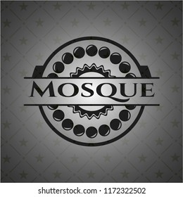 Mosque dark emblem. Retro