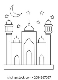 1,717 Mosque coloring pages Images, Stock Photos & Vectors | Shutterstock