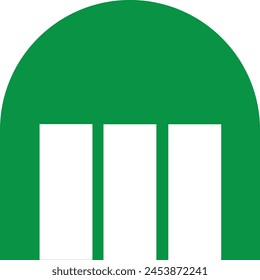 mosque design in green colour