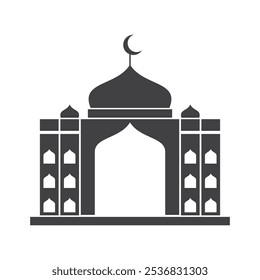 
ícone de design de mesquita ilustração vetorial de símbolo islâmico