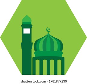 Mosque design logo vectr stock