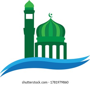 Moschee-Design-Logo-Vektorstock
