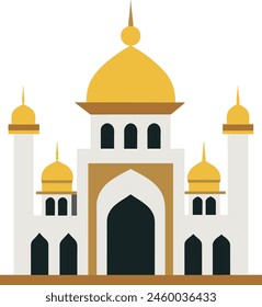 Mosque design over white background, vector illustration. Flat design.