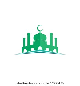 Mosque and design religious vector logo
